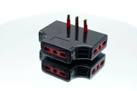 Electrical socket adaptor. Connecting devices to home power Stock Photos