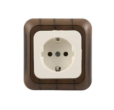 Electrical socket isolated Stock Photos