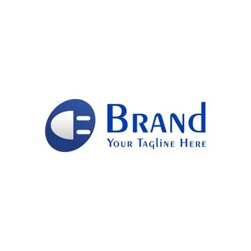 Electrical Socket Logo Design Template, Electrical Element Logo Concept, Sm.. Illustrazione stock