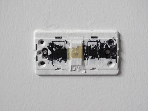 Electrical socket protected for decoration 스톡 사진