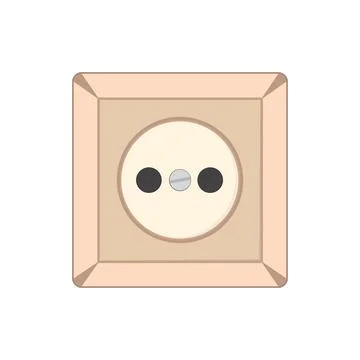 Electrical socket. Vector illustration in flat design. Stock Illustration