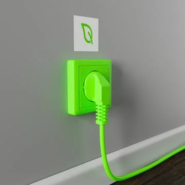 An electrical socket in the wall in the apartment of the house. Stock Photos