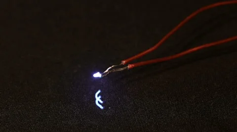 Electrical spark between two insulated wires. Electric arc Stock Footage 68421439