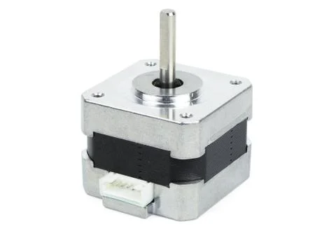 Electrical stepping / stepper motor isolated on white background. Stock Photos
