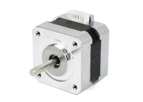 Electrical stepping / stepper motor isolated on white background. Stock Photos