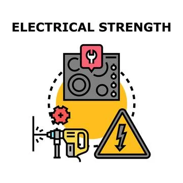 Electrical strength testing and repair concept Illustrazione stock