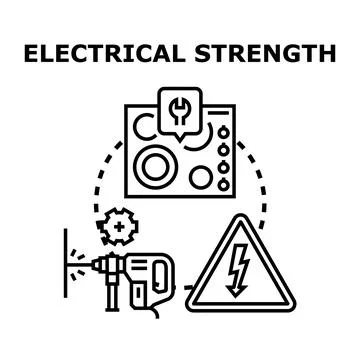 Electrical strength testing and repair concept 스톡 일러스트