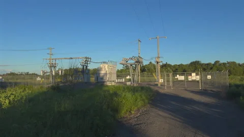 An electrical sub station Stock Footage 278253827
