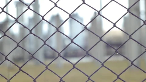 Electrical substation, behind the fence Stock Footage 123070614