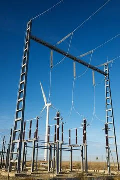Electrical substation close up Fotos Stock