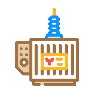 Electrical substation electrical engineer color icon vector illustration Illustrazione stock