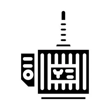 Electrical substation electrical engineer glyph icon vector illustration Stock Illustration