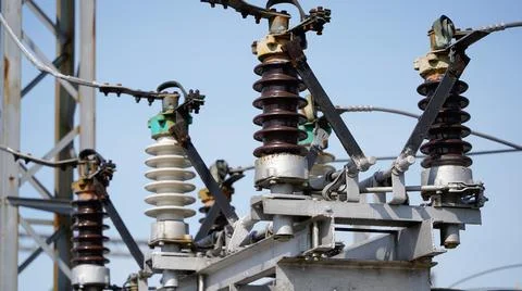 Electrical substation - electrical installation. 스톡 사진