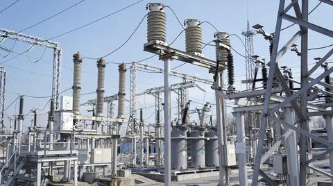 Electrical substation - electrical installation. Foto stock