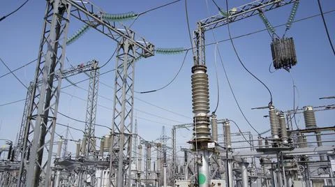 Electrical substation - electrical installation. Stock Photos