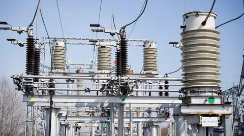 Electrical substation - electrical installation. Foto stock