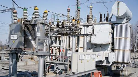 Electrical substation - electrical installation. Foto stock