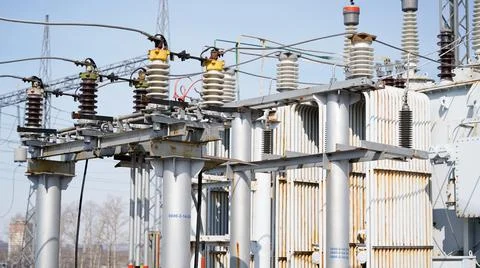 Electrical substation - electrical installation. Stock Photos