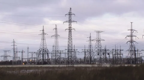 Electrical substation, HD footage Stock Footage 47896905