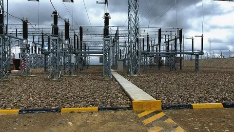 Electrical Substation La Cumbre Stock Footage 95547265