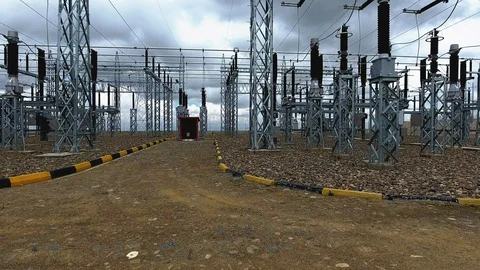 Electrical Substation La Cumbre Stock Footage 95547334