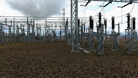 Electrical Substation La Cumbre Stock Footage 95547563