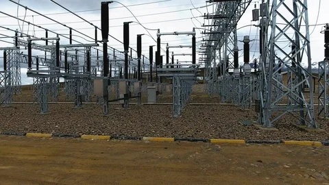 Electrical Substation La Cumbre Stock Footage 95547975