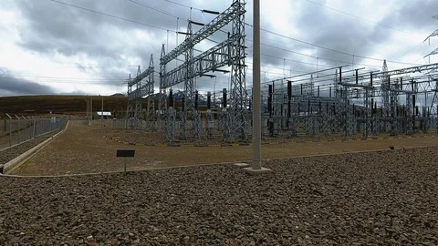 Electrical Substation La Cumbre Stock Footage 95548282