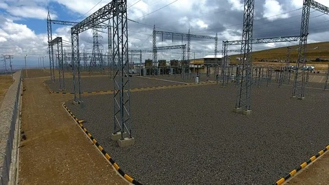 Electrical Substation La Cumbre Stock Footage 95549965