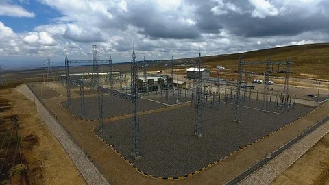 Electrical Substation La Cumbre Stock Footage 95550104