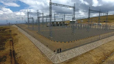 Electrical Substation La Cumbre Stock Footage 95554780