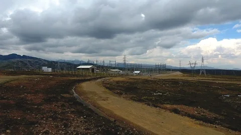 Electrical Substation La Cumbre Stock Footage 95555091