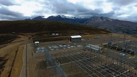 Electrical Substation La Cumbre Stock Footage 95555471