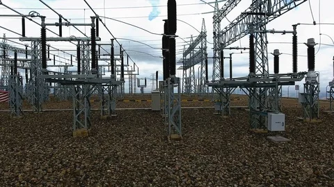 Electrical Substation La Cumbre Stock Footage 95556249