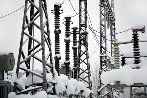 Electrical substation Stock Photos
