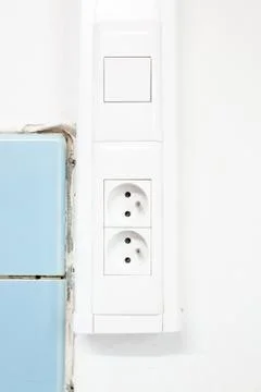 Electrical switch and outlet Stock Photos