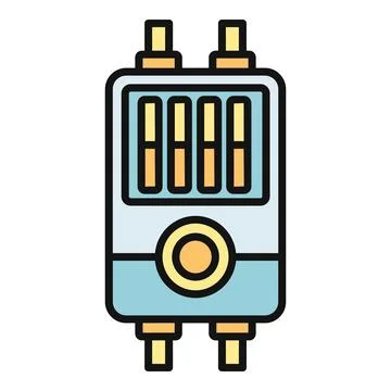 Electrical switch panel controlling power system connections Stock Illustration