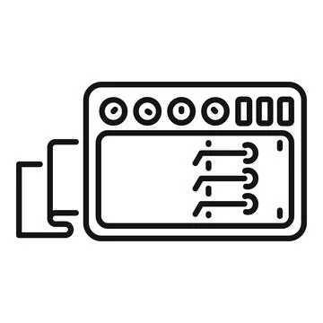 Electrical switchboard with buttons and toggles Stock Illustration