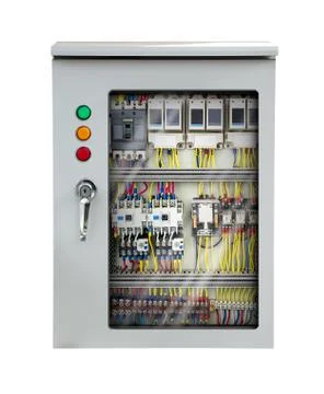 Electrical switchboard control box Stock Photos