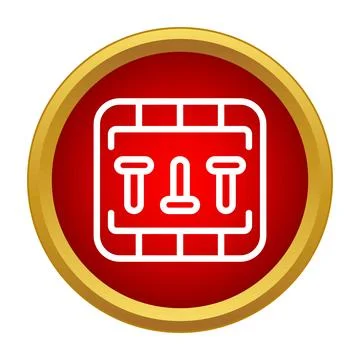 Electrical switches displaying power settings icon within circuit board Stock Illustration