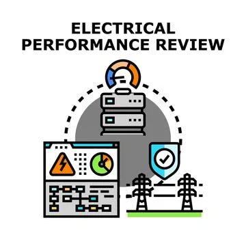 Electrical system performance review and power optimization Stock Illustration