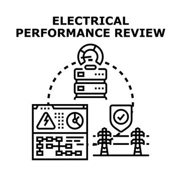 Electrical system performance review and power optimization Illustrazione stock