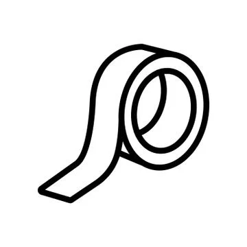 Electrical tape roll icon vector outline illustration Ilustración de archivo