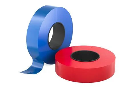 Electrical tapes, insulating tapes. 3D rendering Stock Illustration