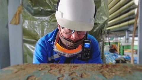 Electrical technian to terminate signal cable in the box  Stock Footage 153795576