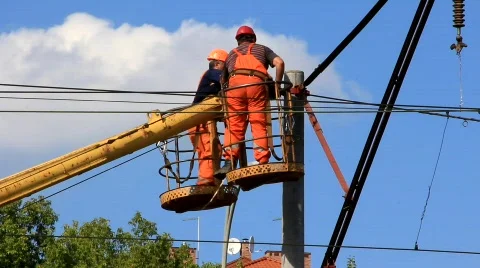 Electrical technicians Stock Footage 874080