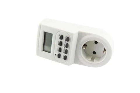 Electrical timer clock. Isolated Foto stock