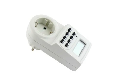 Electrical timer clock. Isolated Foto stock