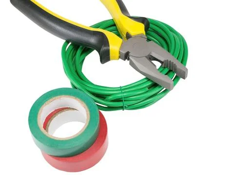 Electrical tools and cables Stock Photos