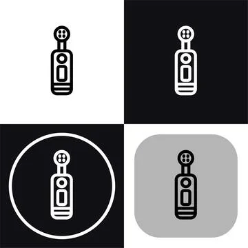 Electrical tooth brush icon symbol - Electrical tooth brush for human hygiene 스톡 일러스트